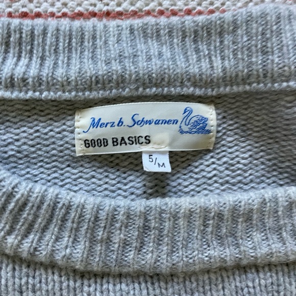 Merz b. Schwanen sweater, real wool, light grey. Perfect, basic sweater!! - Picture 3 of 3